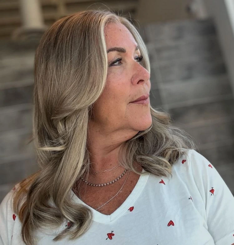 money pieces, um das gesicht hervorzuheben