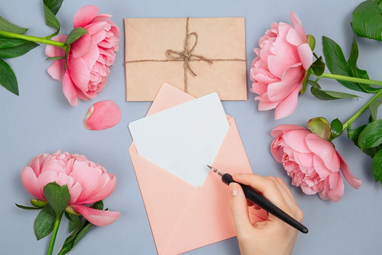 persönlicher brief oder kleines geschenk