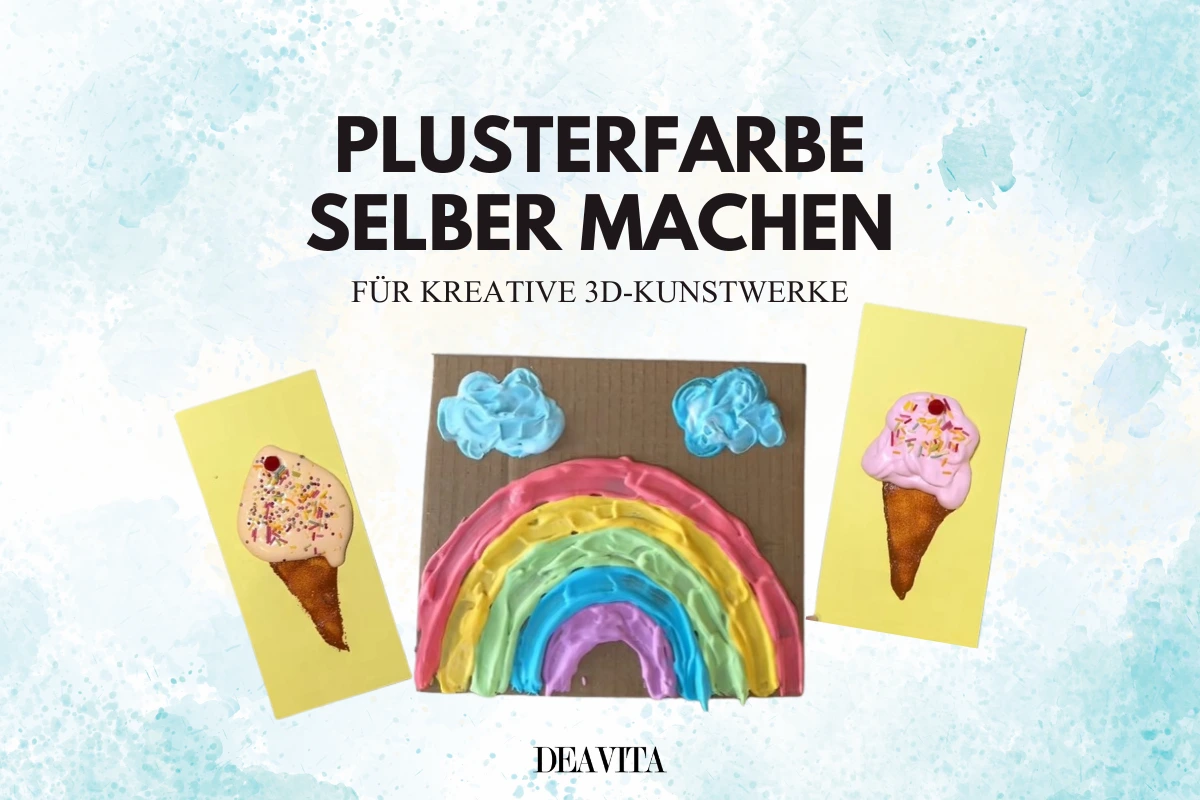 plusterfarbe selber machen für kreative 3d kunstwerke