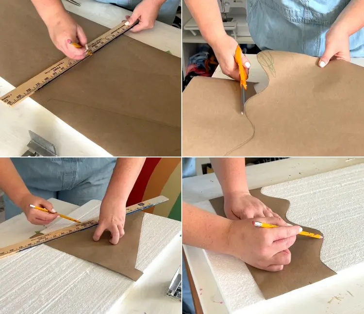 Schablonen aus Papier herstellen für die Wachsmalstifte