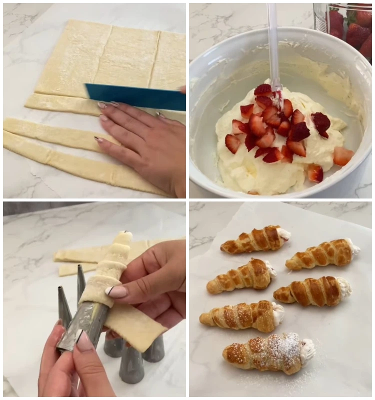 schillerlocken kleine schultüten aus blätterteig