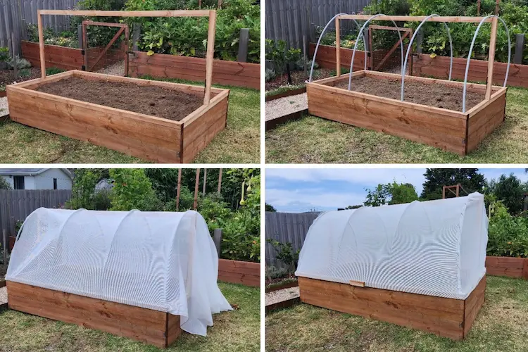 Sonnenschutz für Gemüsebeet selber machen Anleitung