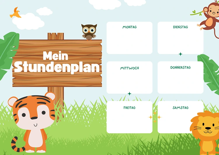 stundenplan zum herunterladen kleines schuljahresanfang geschenk