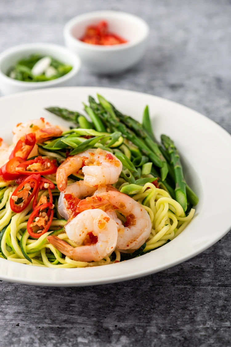 thai zoodles rezept mit garnelen