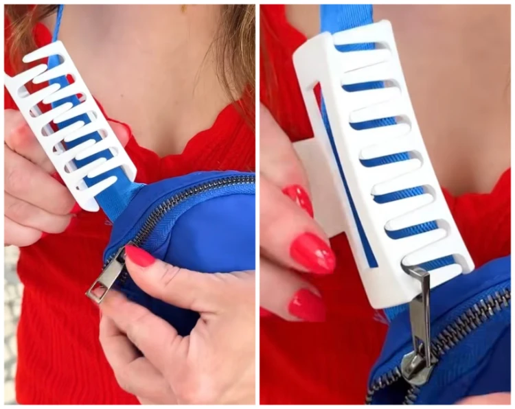 tricks gegen taschendiebe haarklammer als zipper schutz