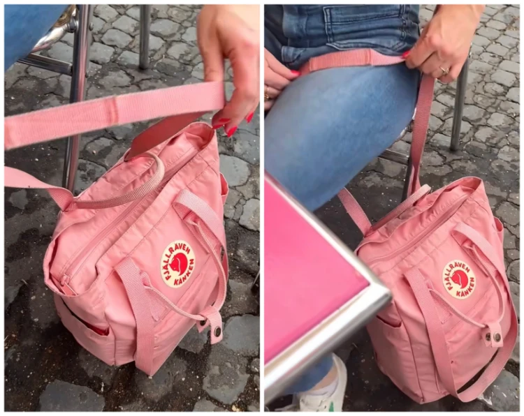 tricks gegen taschendiebe rucksack am bein trick
