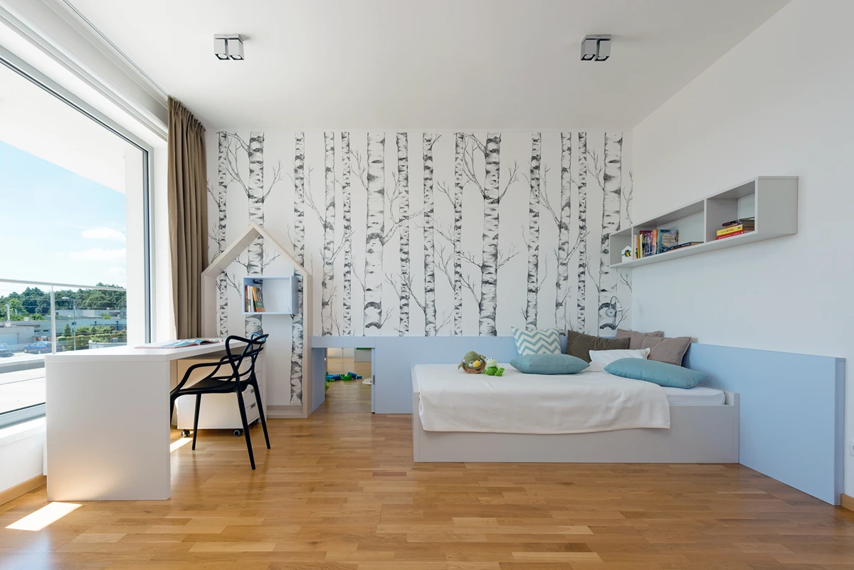 zwei verbundene kinderzimmer mit durchgang – ideal für geschwister