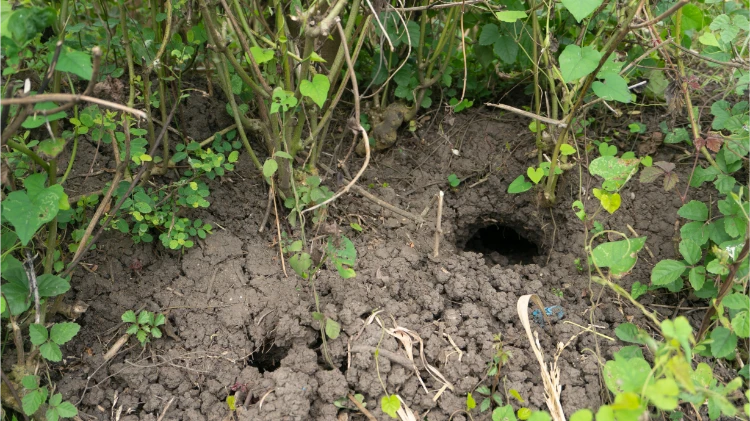 5 cm große löcher im garten