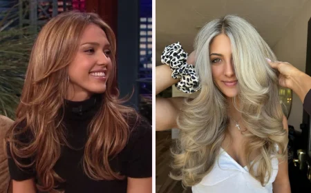 90er jahre stufen für langes haar