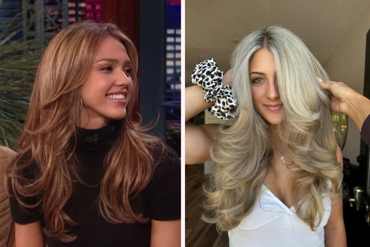 90er jahre stufen für langes haar