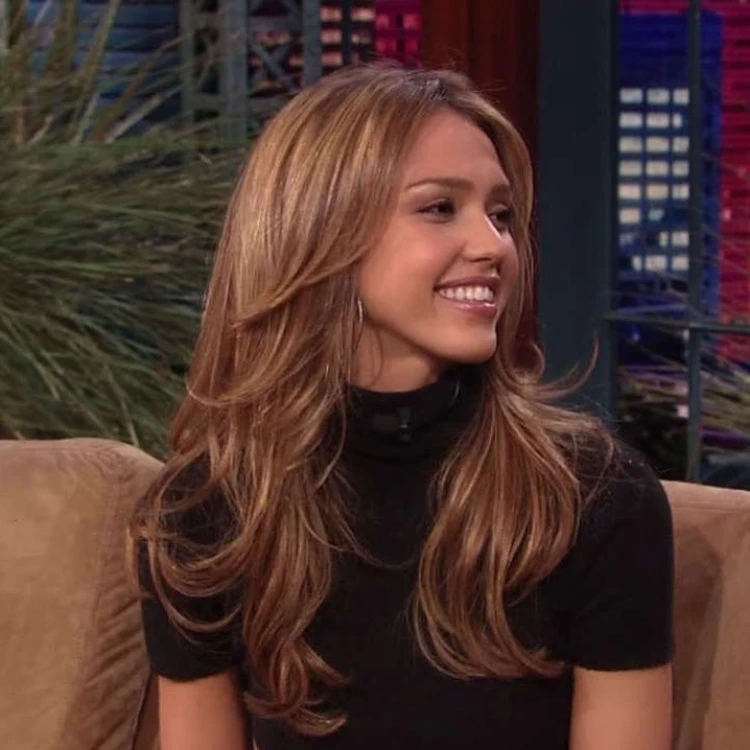 90er jahre stufen für langes haar jessica alba