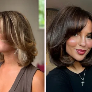 90s mittellange layered bob