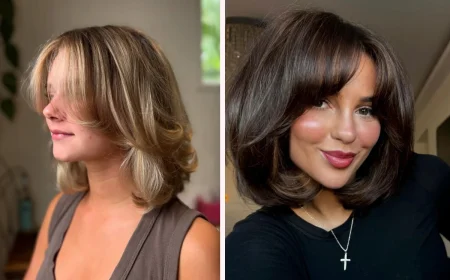 90s mittellange layered bob