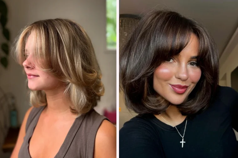 90s mittellange layered bob