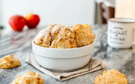 Apfel-Quark-Taler mit Nüssen backen