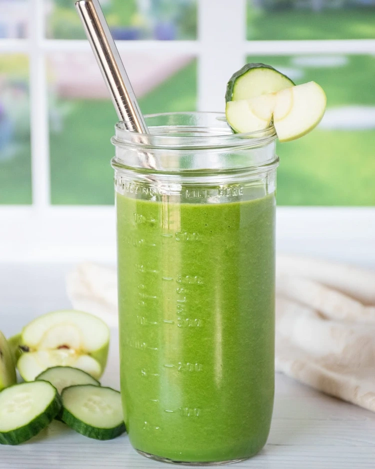 Apfel und Gurken Smoothie selber machen