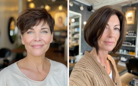 asymmetrische frisuren für runde gesichter