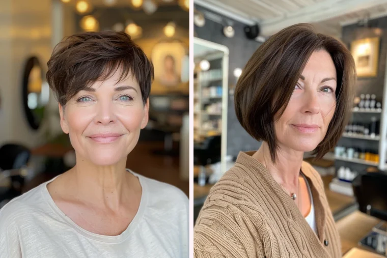 asymmetrische frisuren für runde gesichter