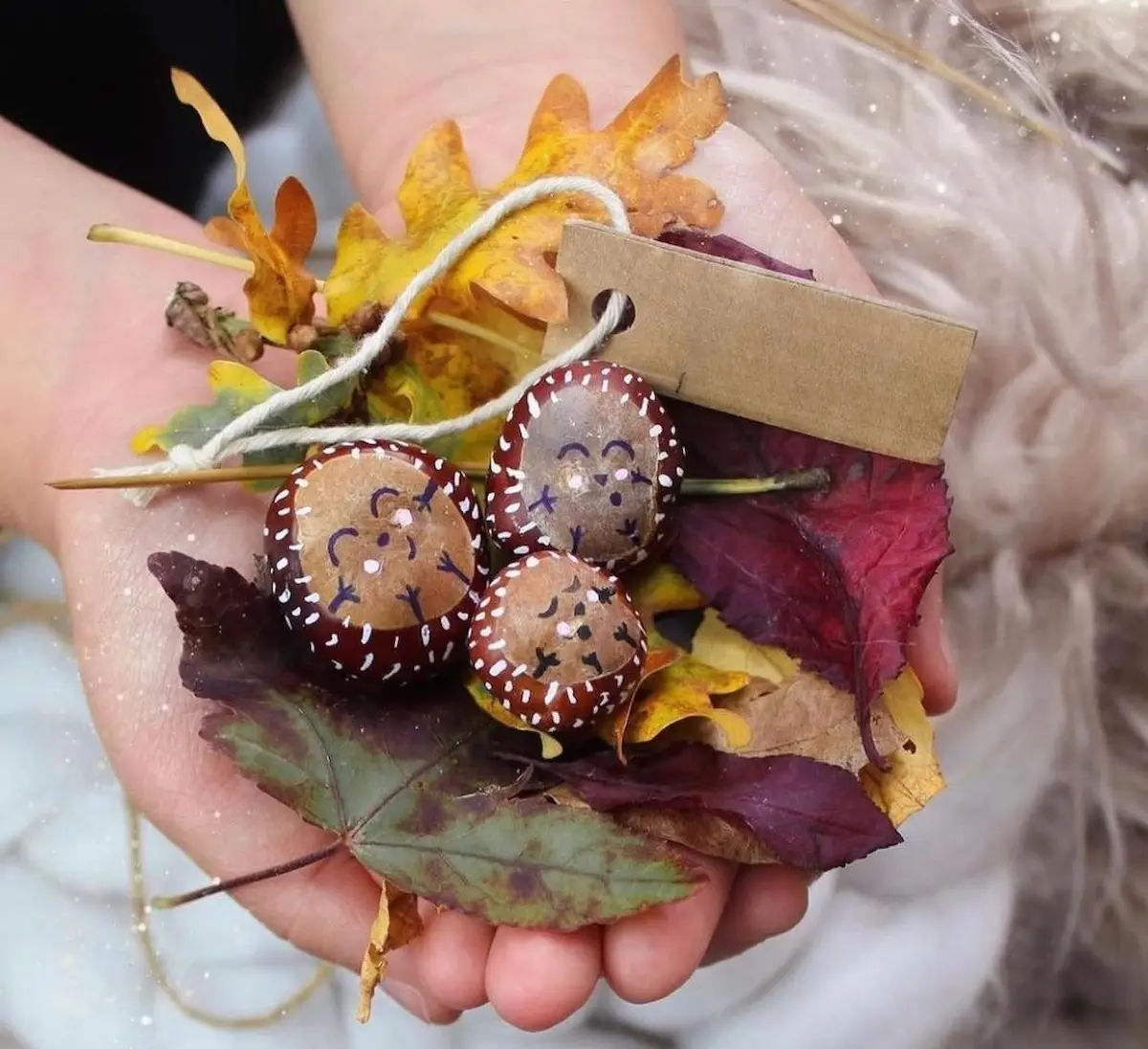 Bastelideen für Kinder in der Grundschule mit Kastanien