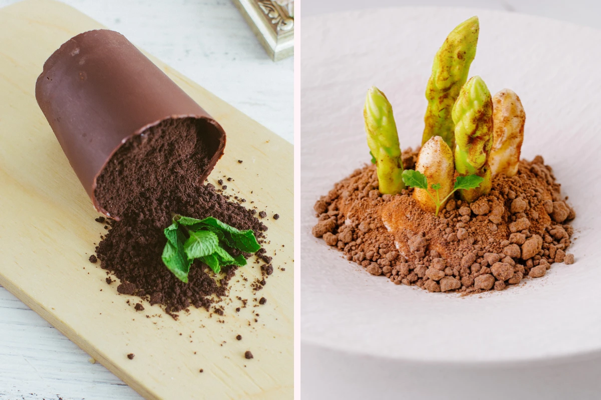 desserts mit schokoladenboden