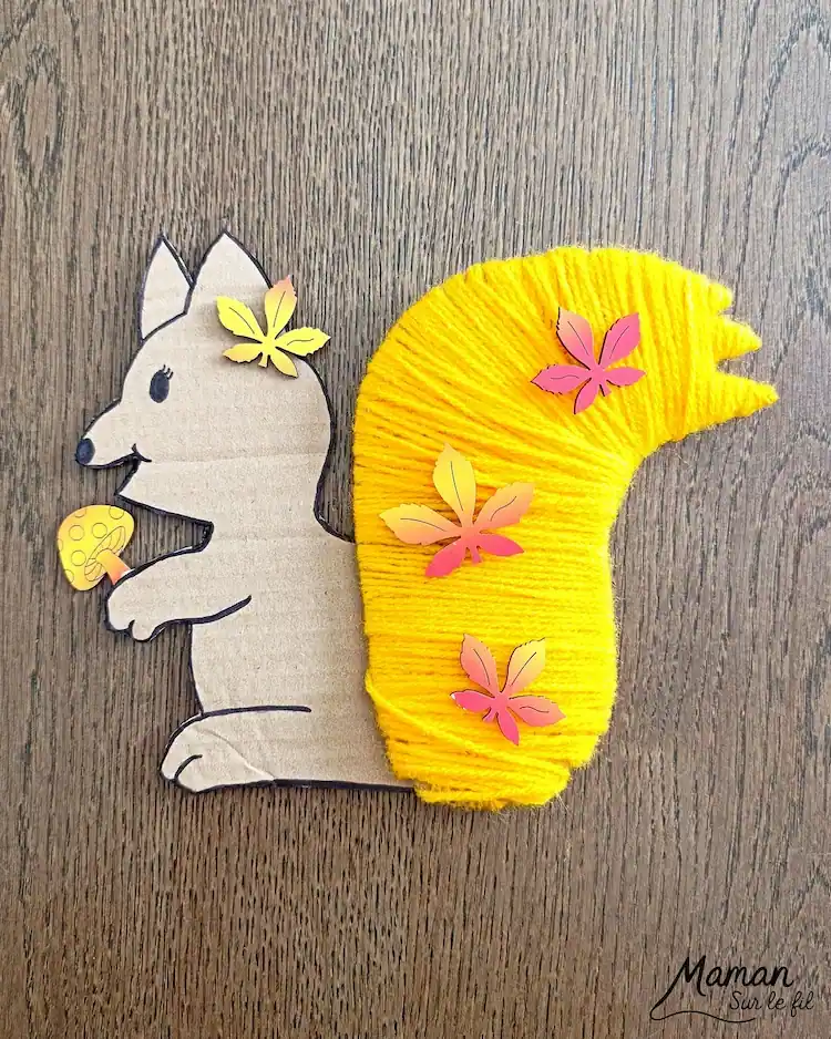 Die Tierfigur zusammenstellen - Eichhörnchen basteln