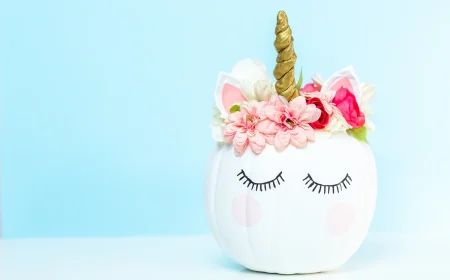 diy magisches einhorn aus einem kürbis