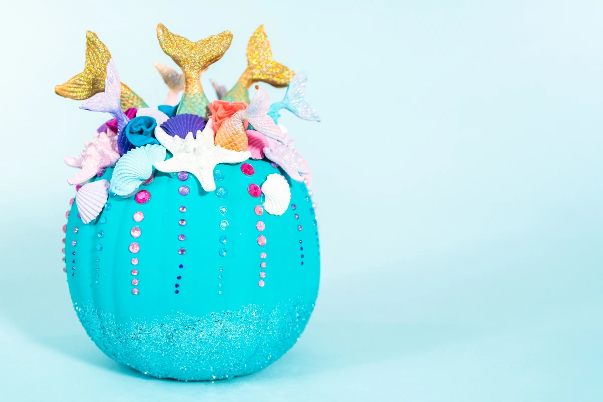 diy meerjungfrauen kürbis schritt für schritt zum zauber