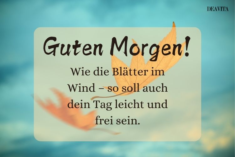 Einen schönen Tag wünschen an Freundin im Herbst