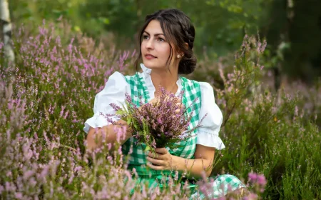 einfache wiesn frisur mit niedrigem dutt