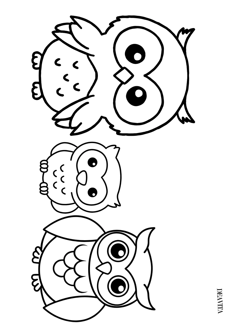 eule familie zum ausdrucken fensterbild kostenlos