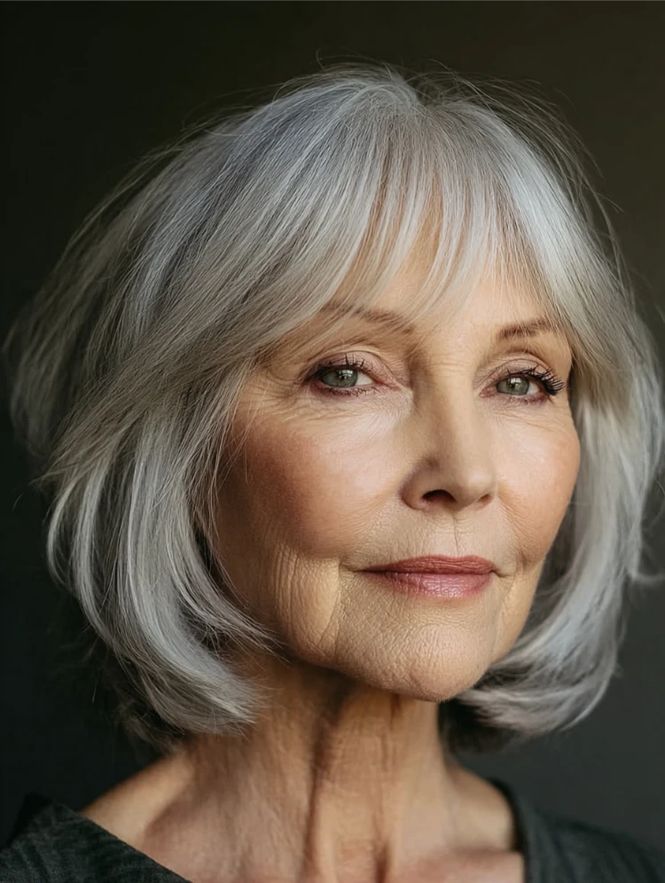 frisuren ab 70 die 25 schönsten mittellangen schnitte mittellanger schnitt mit fransigem pony