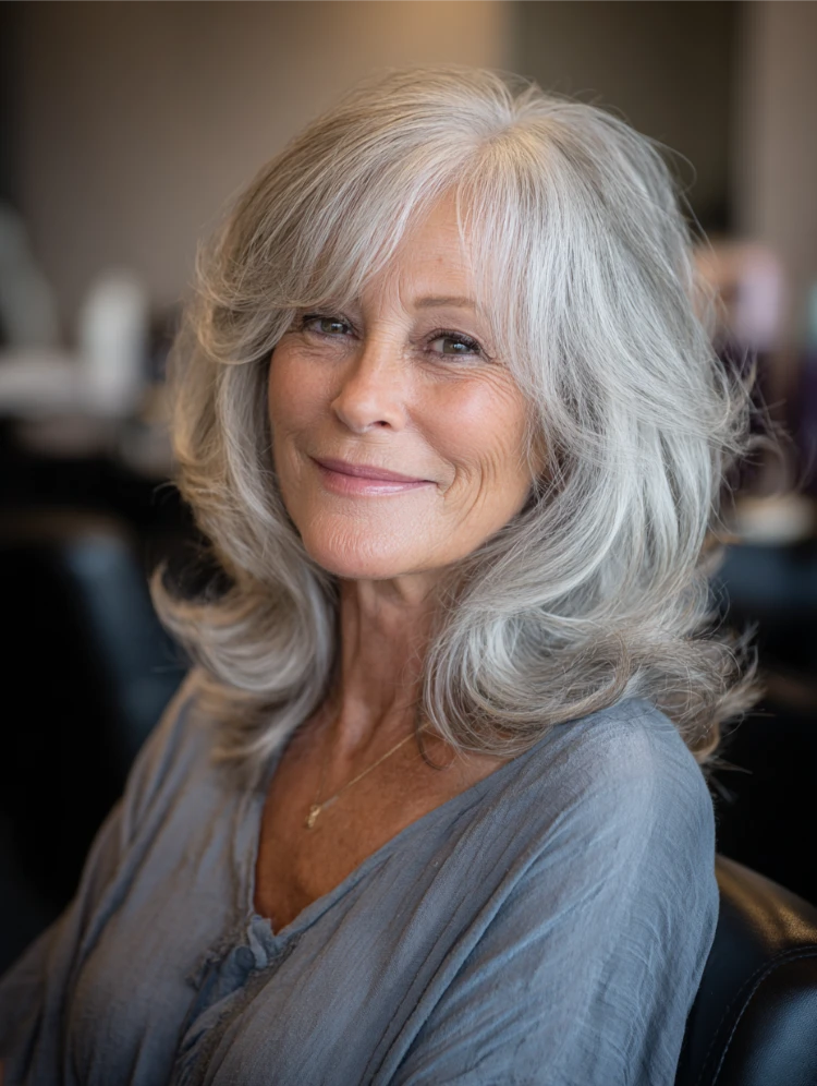 frisuren ab 70 die 25 schönsten mittellangen schnitte mittellanger schnitt mit nach außen geföhnten stufen