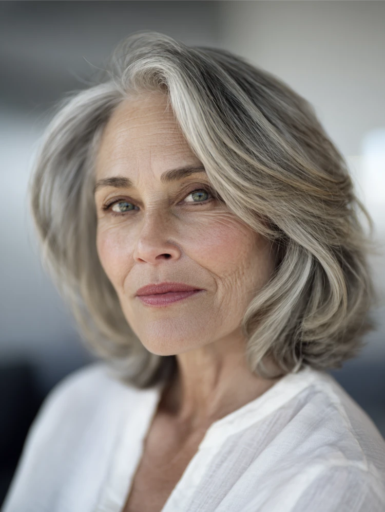 frisuren ab 70 die 25 schönsten mittellangen schnitte mittellanger stufenschnitt mit strähnchen