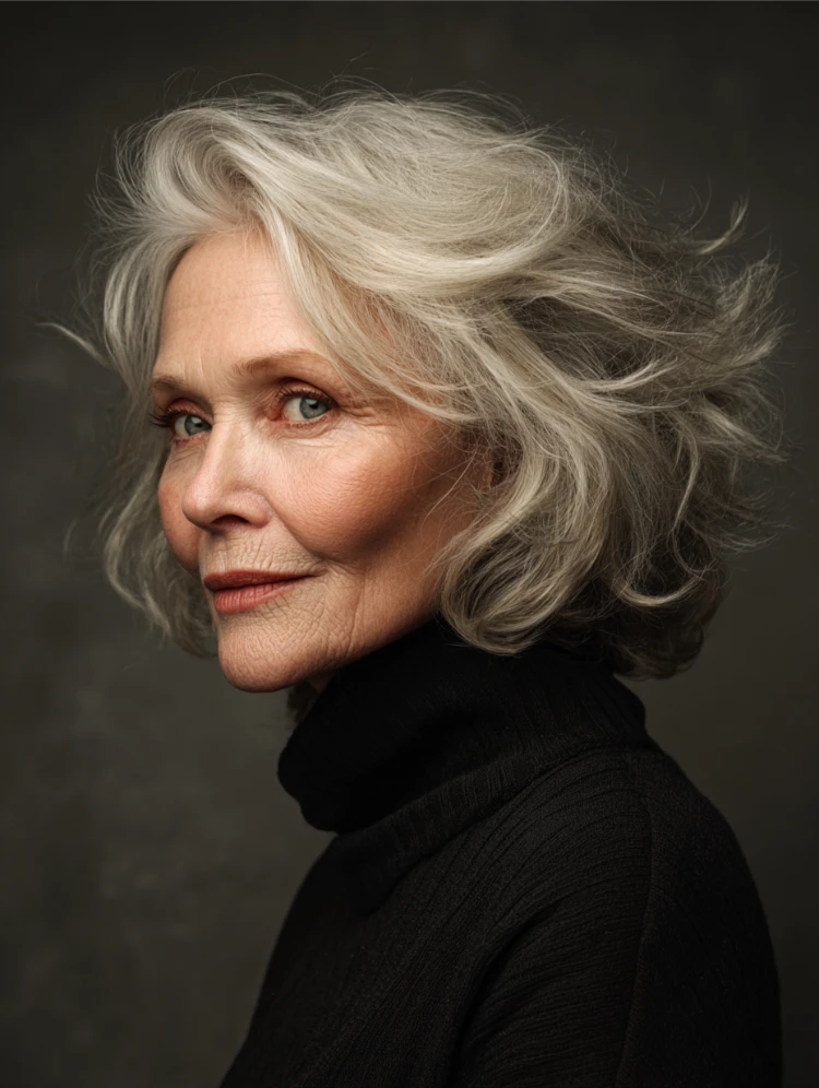 frisuren ab 70 die 25 schönsten mittellangen schnitte schulterlanger schnitt mit volumen am oberkopf