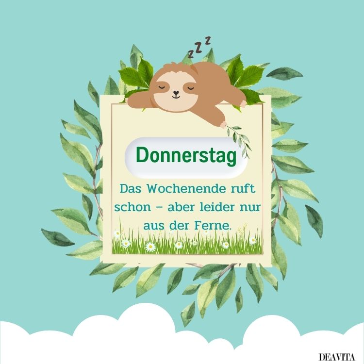 guten morgen donnerstag lustig wochenende ruft aber aus der ferne