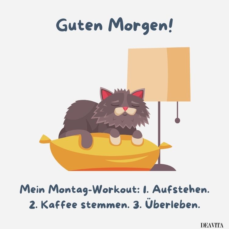 guten morgen montag lustig mein montag workout