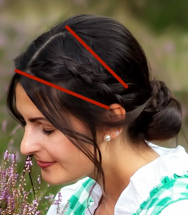 haarpartien richtig abteilen