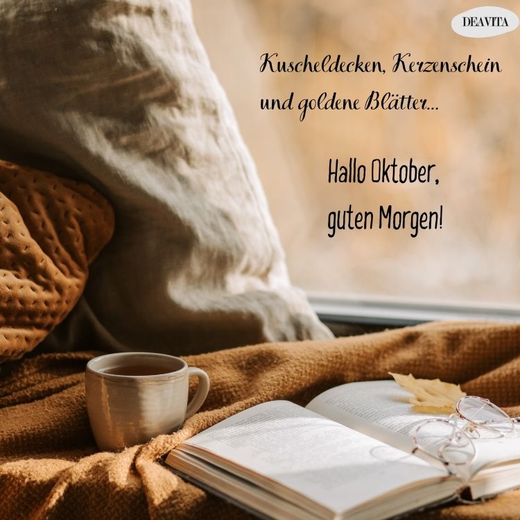 hallo oktober guten morgen bilder