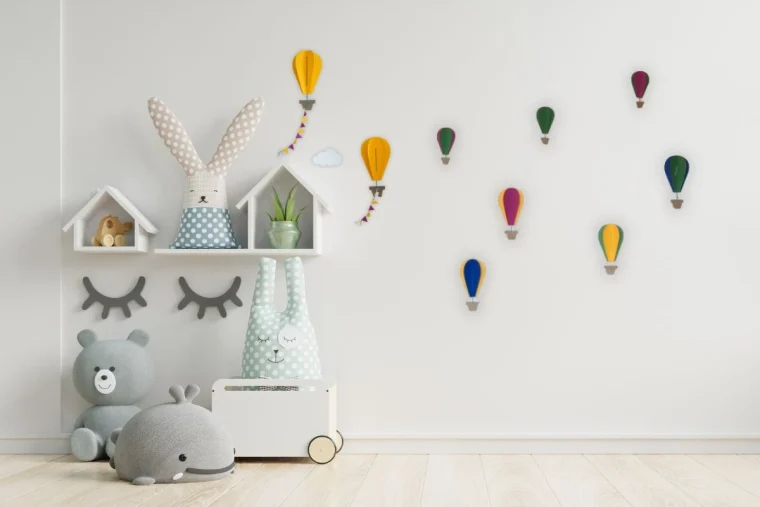 Heißluftballon fürs Kinderzimmer basteln und Wände dekorieren