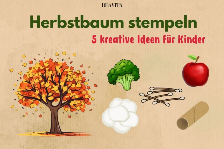 herbstbaum stempeln 5 kreative ideen für kinder