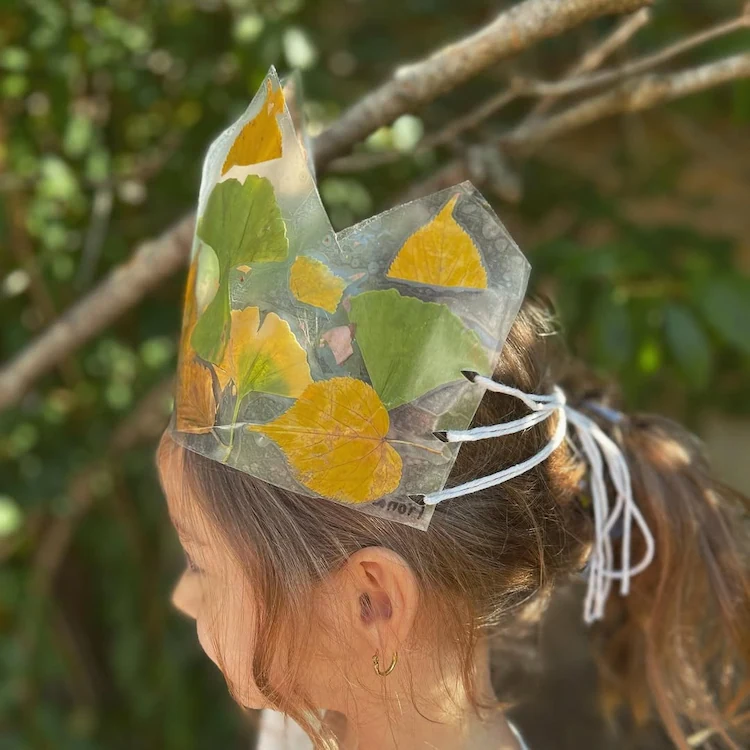 Herbstkrone für Kinder selber machen