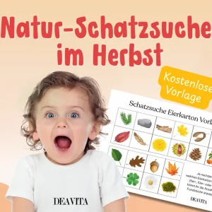 herbstliche bastelidee für kinder – schatzsuche im eierkarton
