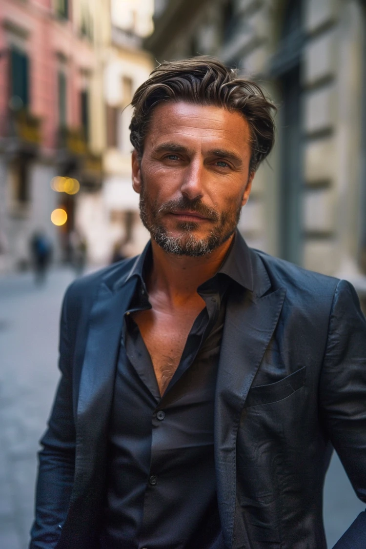 italienische männerfrisuren 2025 wet look