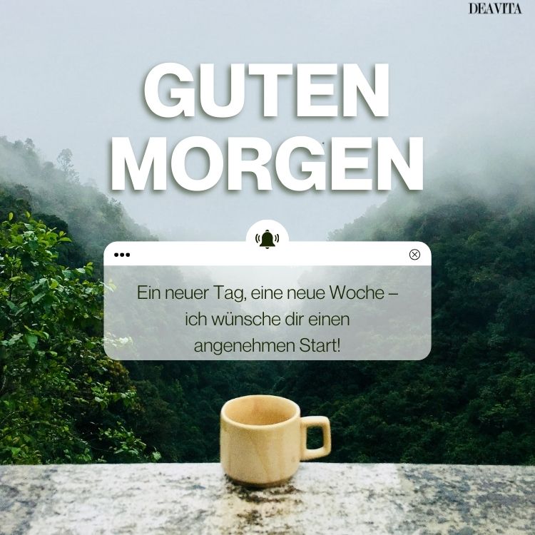 kaffee guten morgen montag