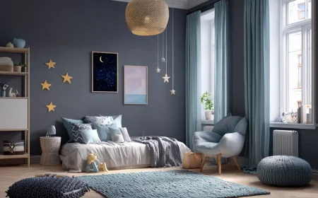 Kinderzimmer grau streichen und mit Wanddeko gestalten