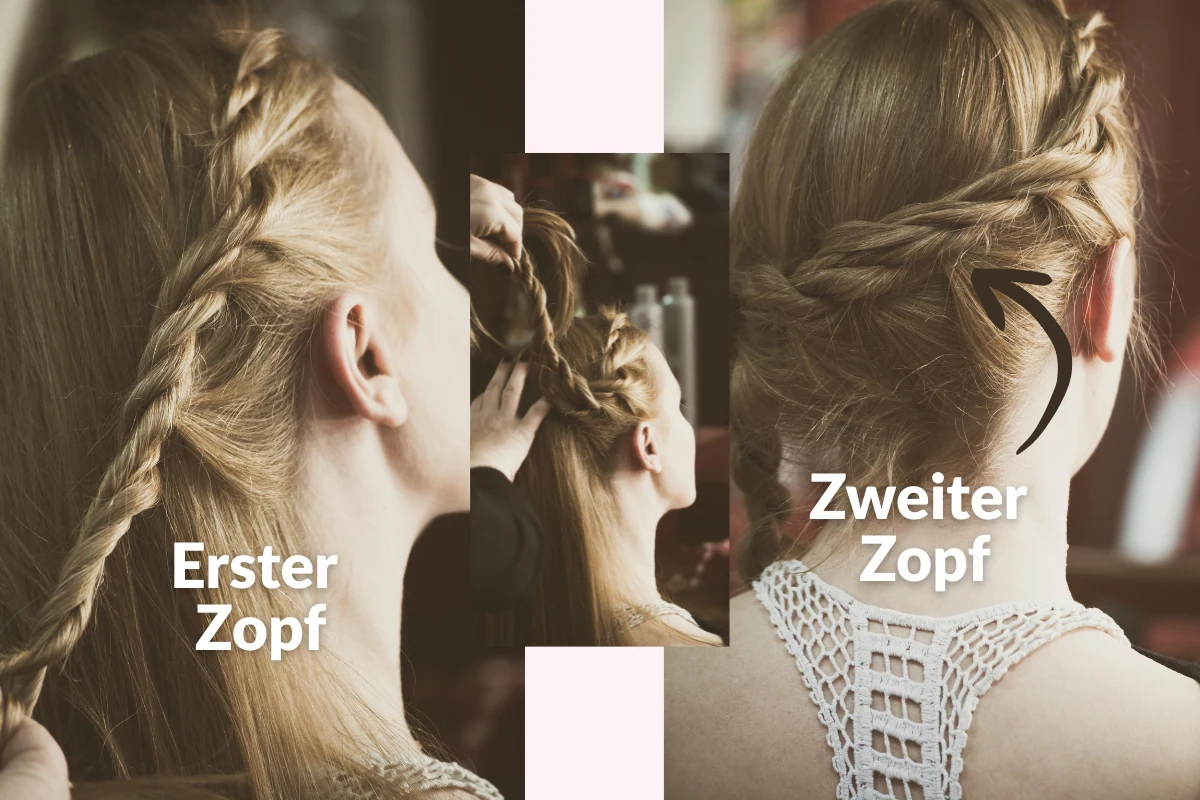 kordelzopf frisur für feine haare