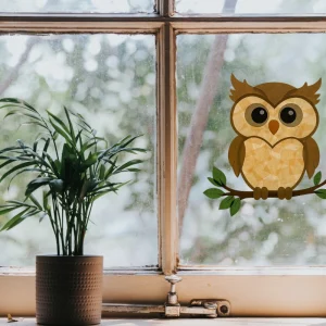 kreative eulen fensterbilder kostenlose vorlagen