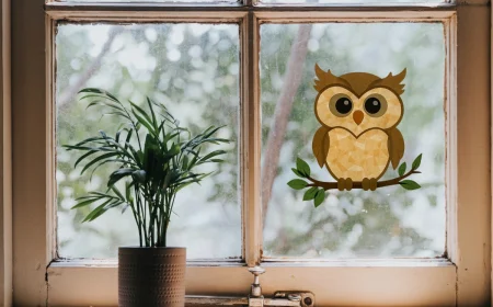 kreative eulen fensterbilder kostenlose vorlagen