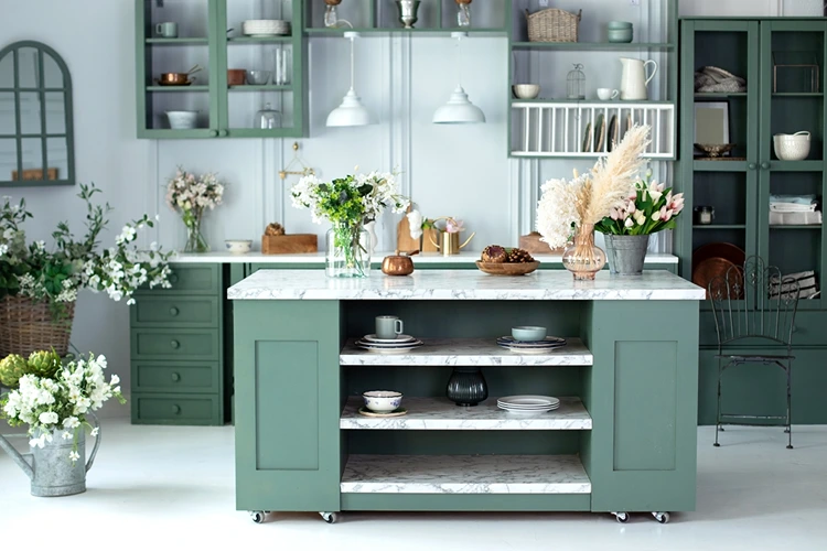 Mobile Insel für die Küche als Alternative wählen