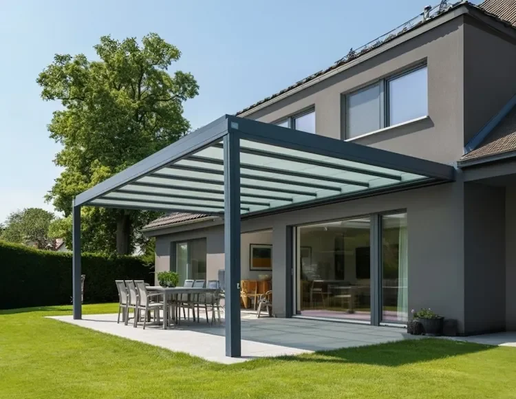 Aluminium Terrassenüberdachung für die sonnige Südseite 